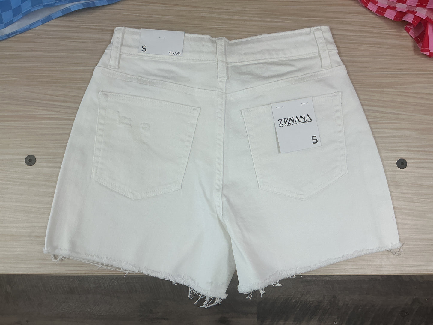 White Zenana Denim Shorts