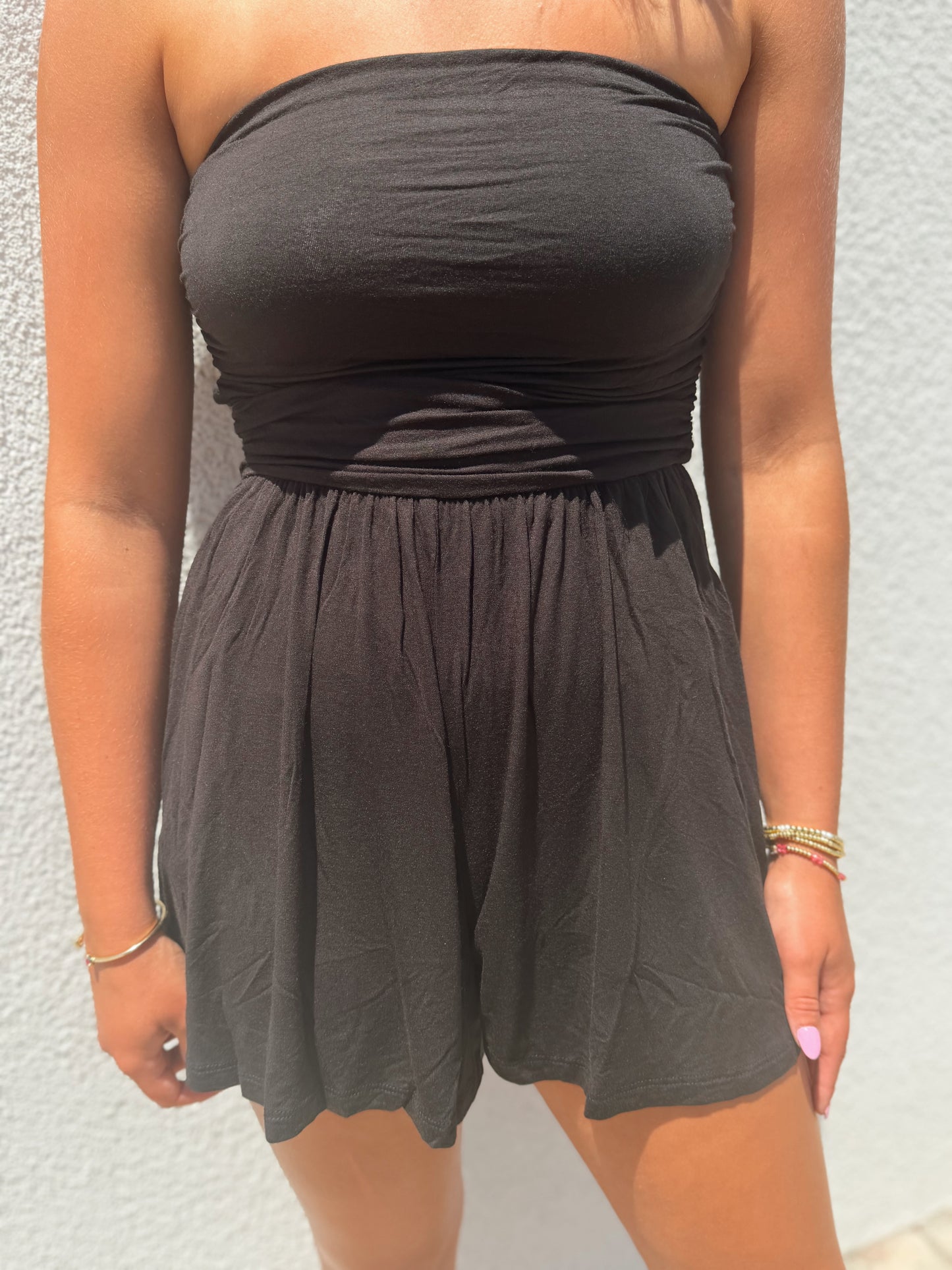 Double Layered Strapless Zenana Romper