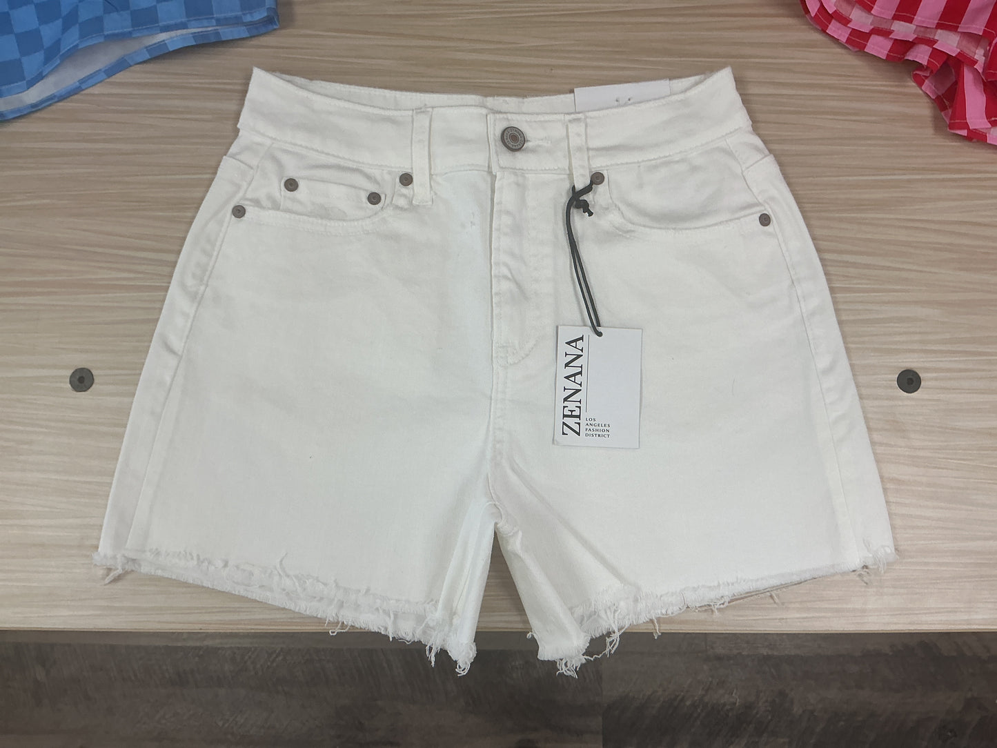White Zenana Denim Shorts