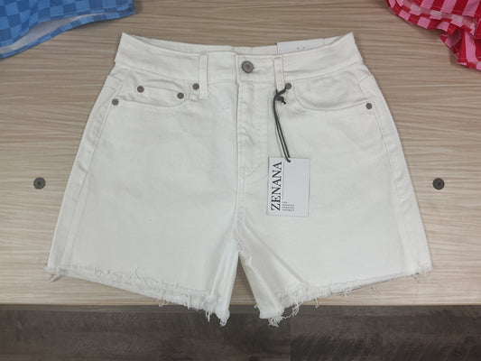 White Zenana Denim Shorts