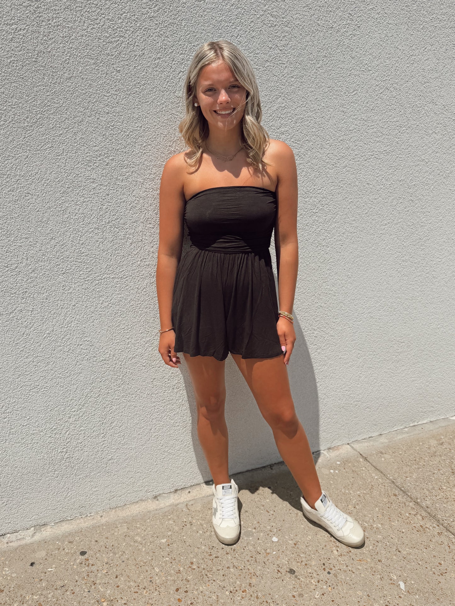 Double Layered Strapless Zenana Romper