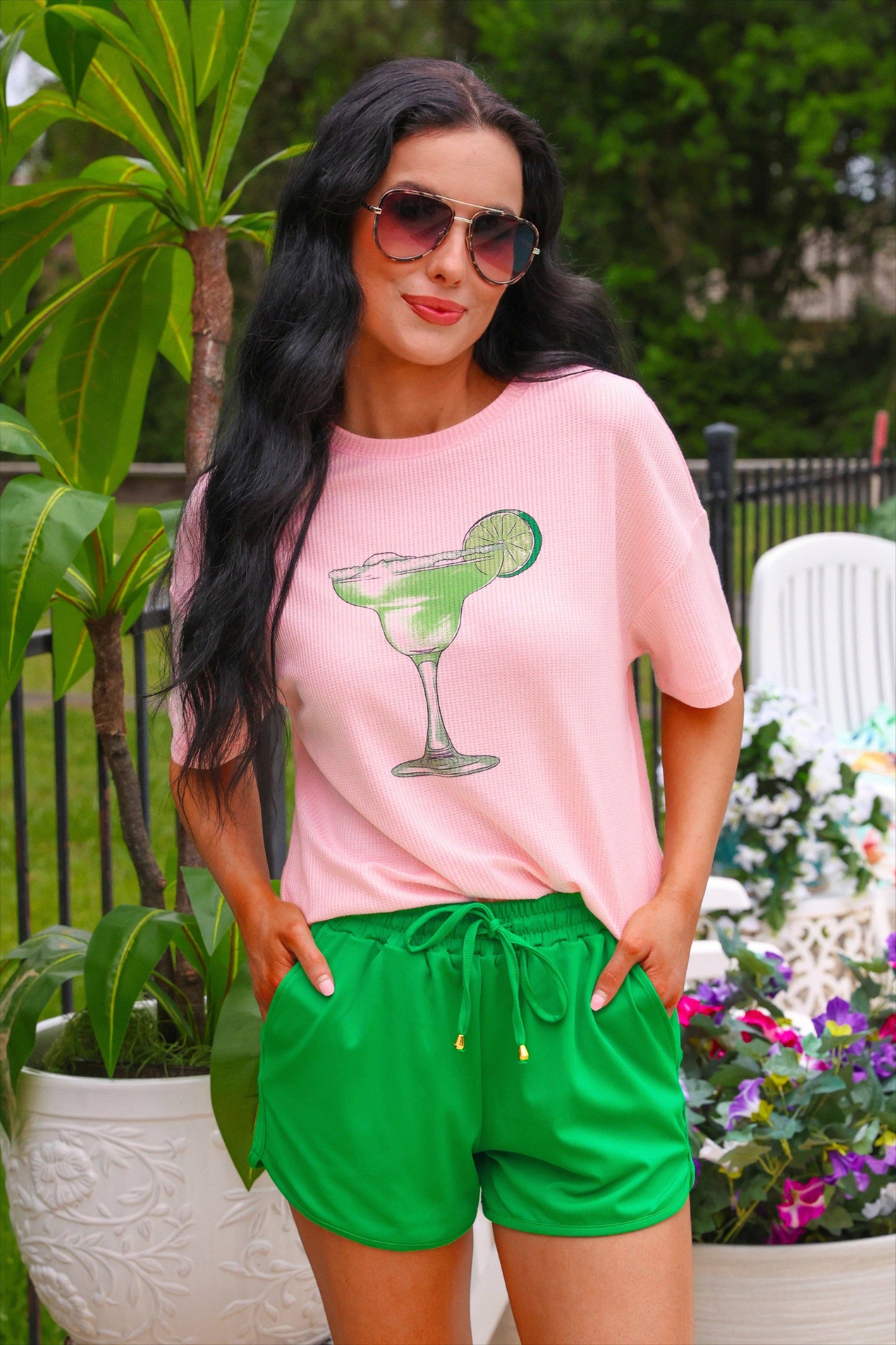 Solid Green Everyday Shorts