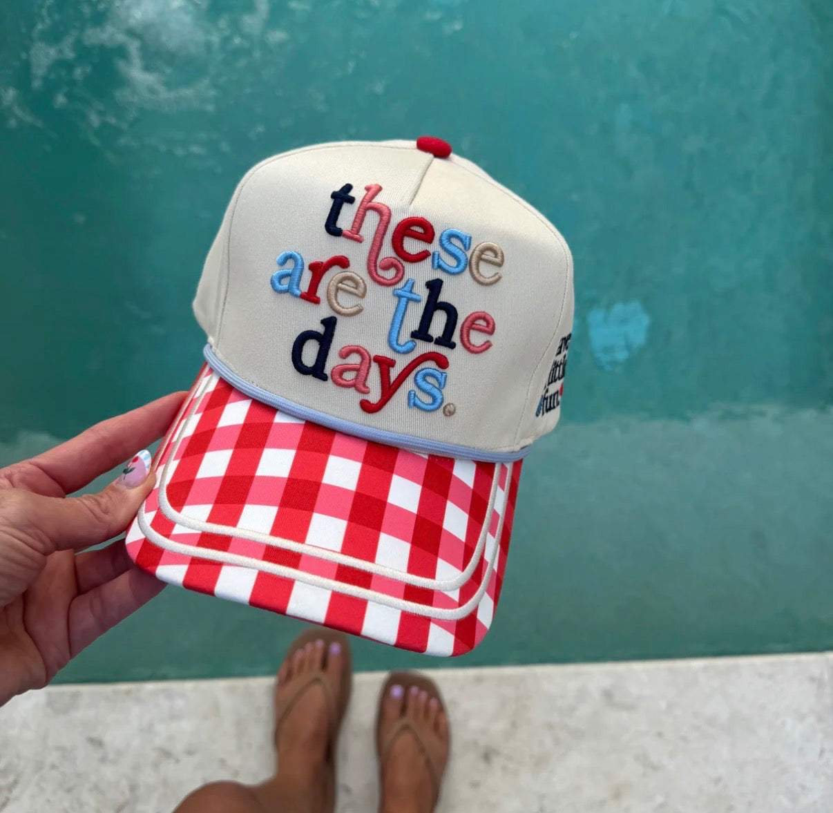 These Are The Days Red Gingham Hat