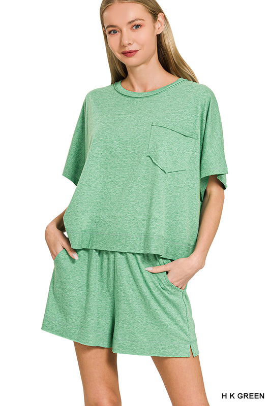 Boxy Top and Shorts Set Zenana
