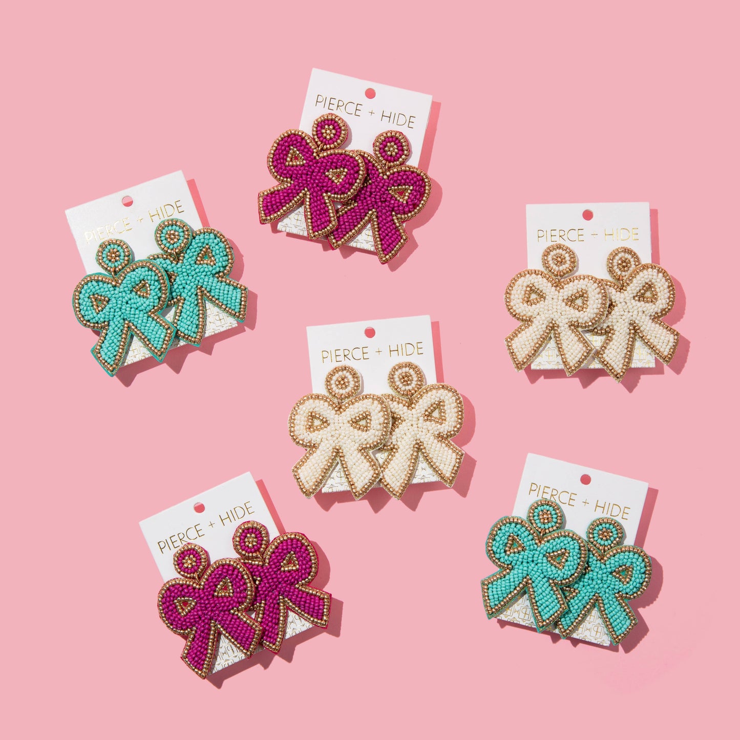 Custom Fuchsia Statement Bow Earrings | Bow Drop