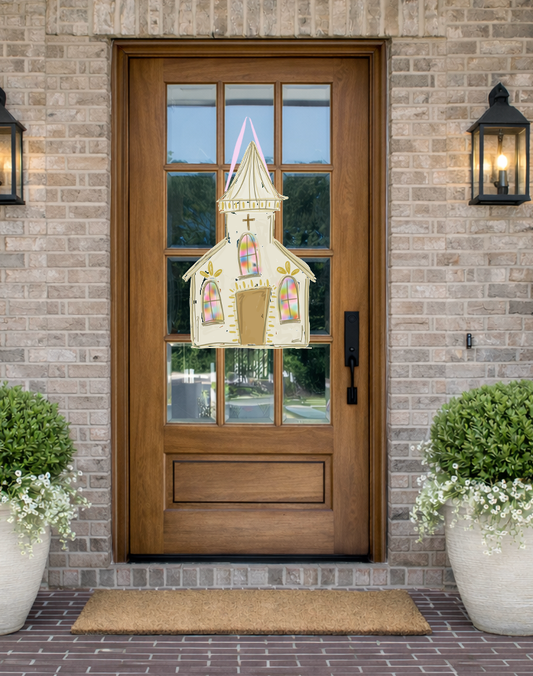 Whimsy Church  Door Hanger